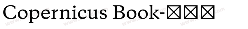 Copernicus Book字体转换 Copernicus Book字体转换